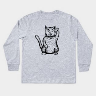 Maneki Neko Kids Long Sleeve T-Shirt